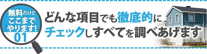 無料だけどここまでやります！01どんな項目でも徹底的にチェックしすべてを調べあげます