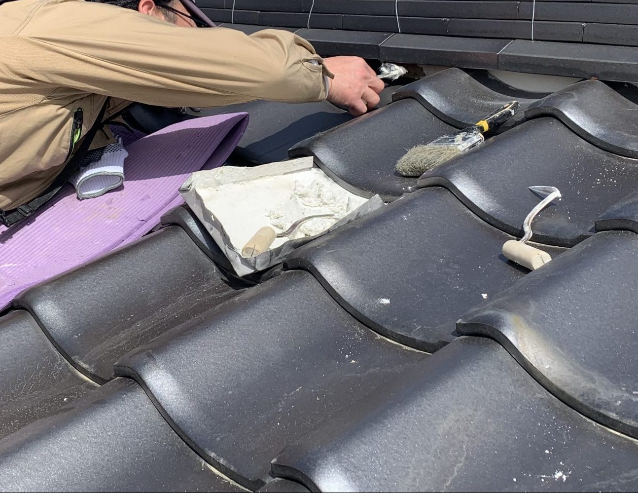 漆喰の詰め増し