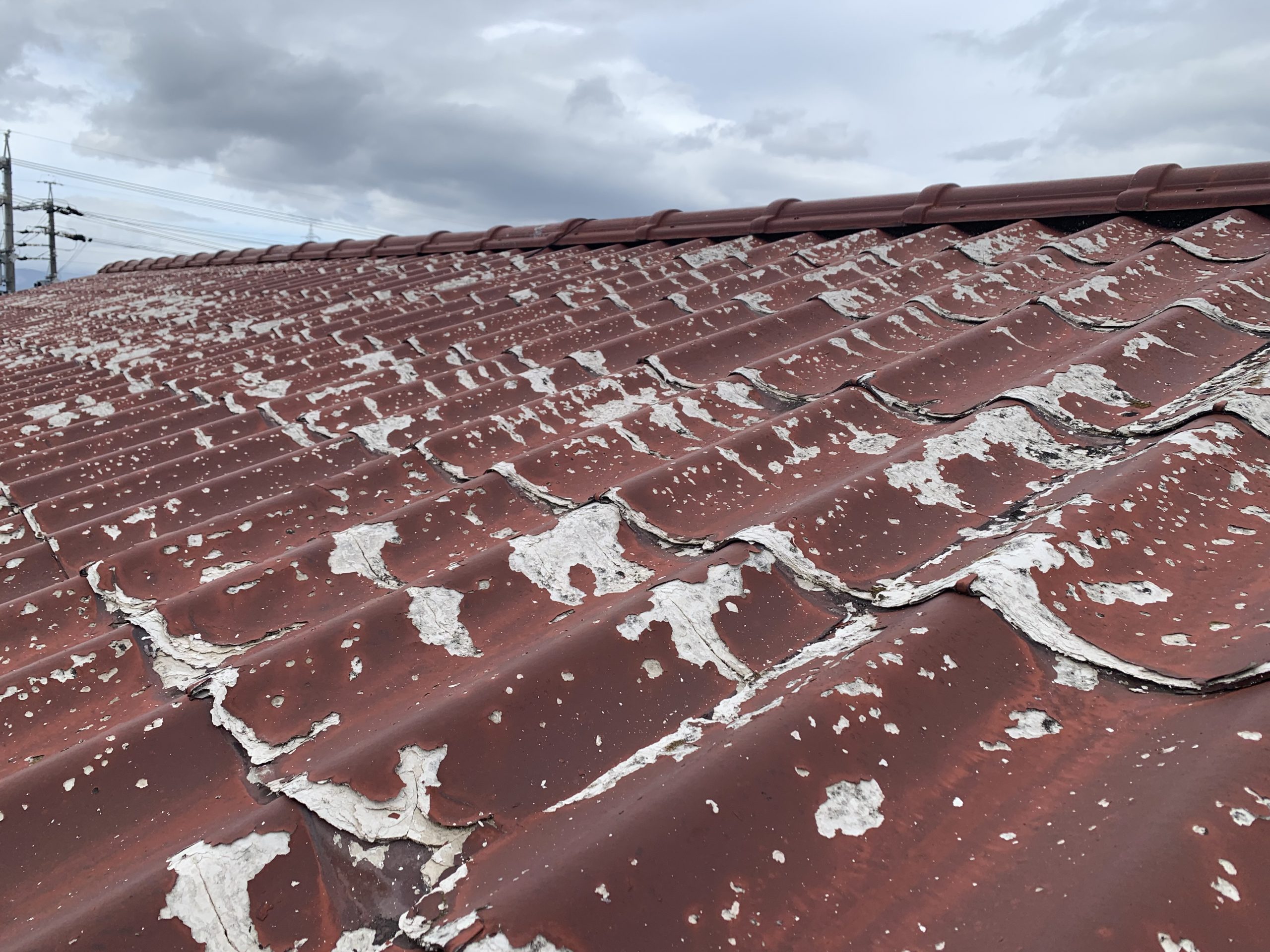 屋根全体が劣化し