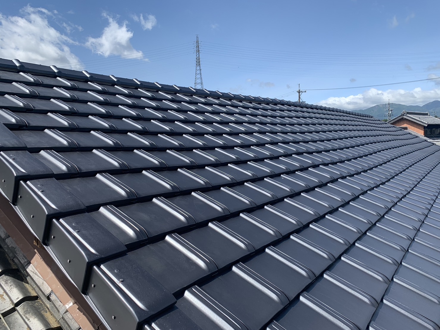 防災瓦へ葺き替え完工