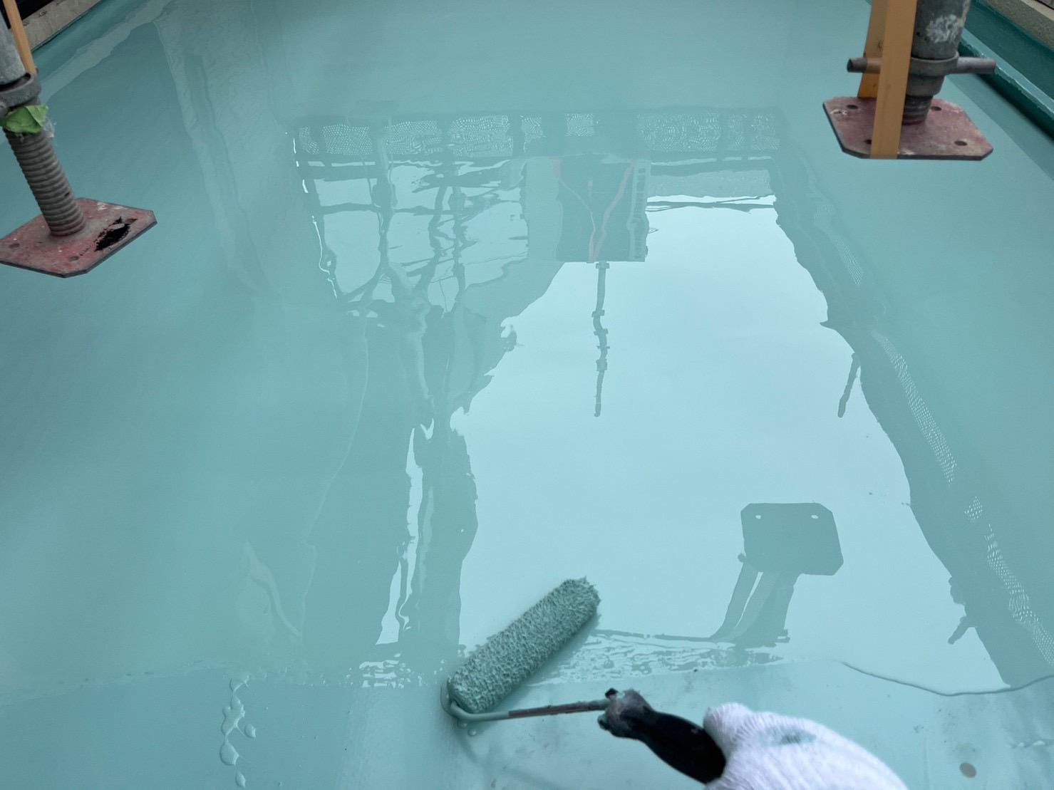 ウレタン防水の塗布