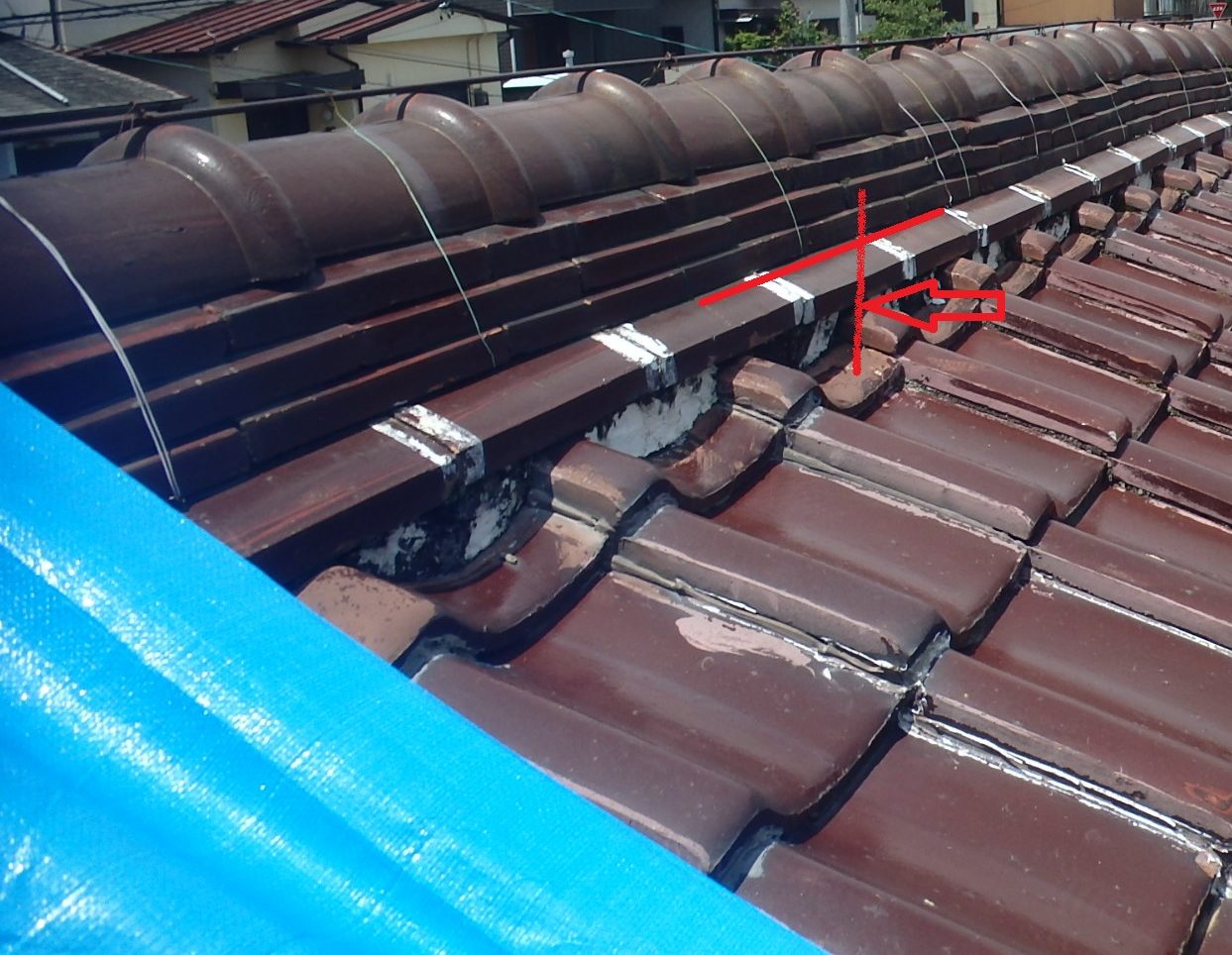 漆喰の塗りすぎによる雨漏り