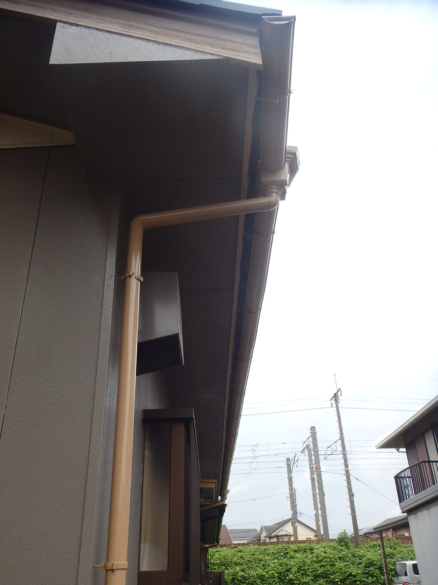 雨樋の勾配不良