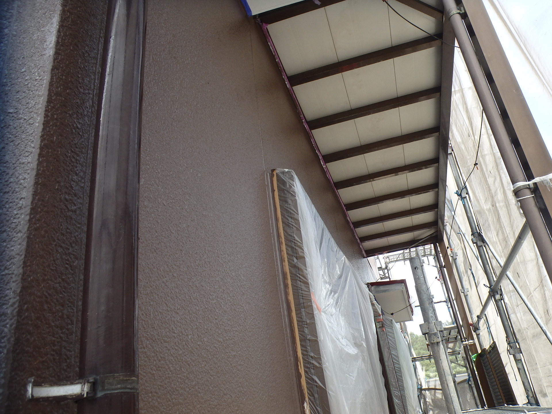 外壁塗装 中塗り完了