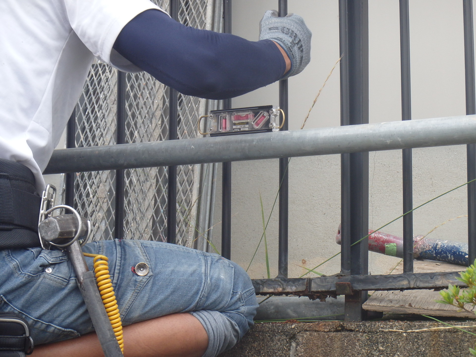 足場組立の様子