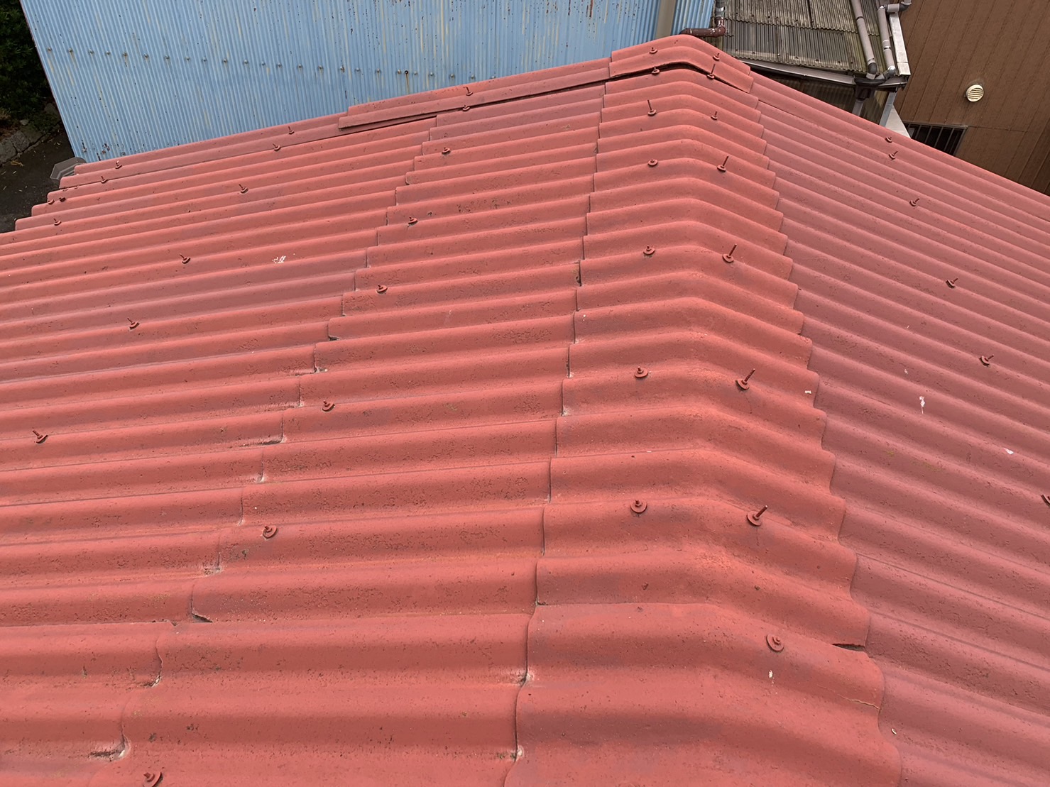 波板スレート屋根全景