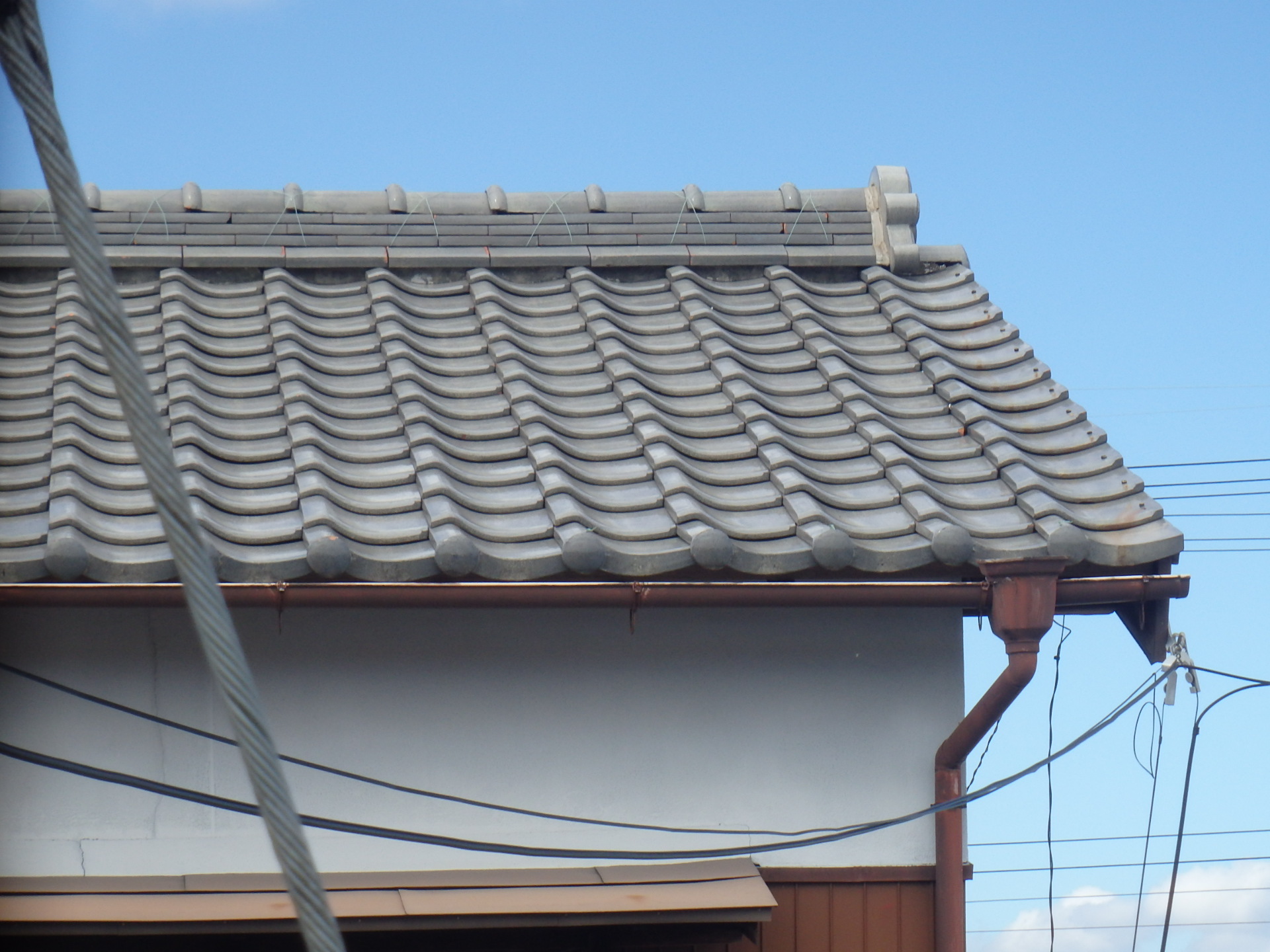 軒先(雀口)の漆喰剥がれ