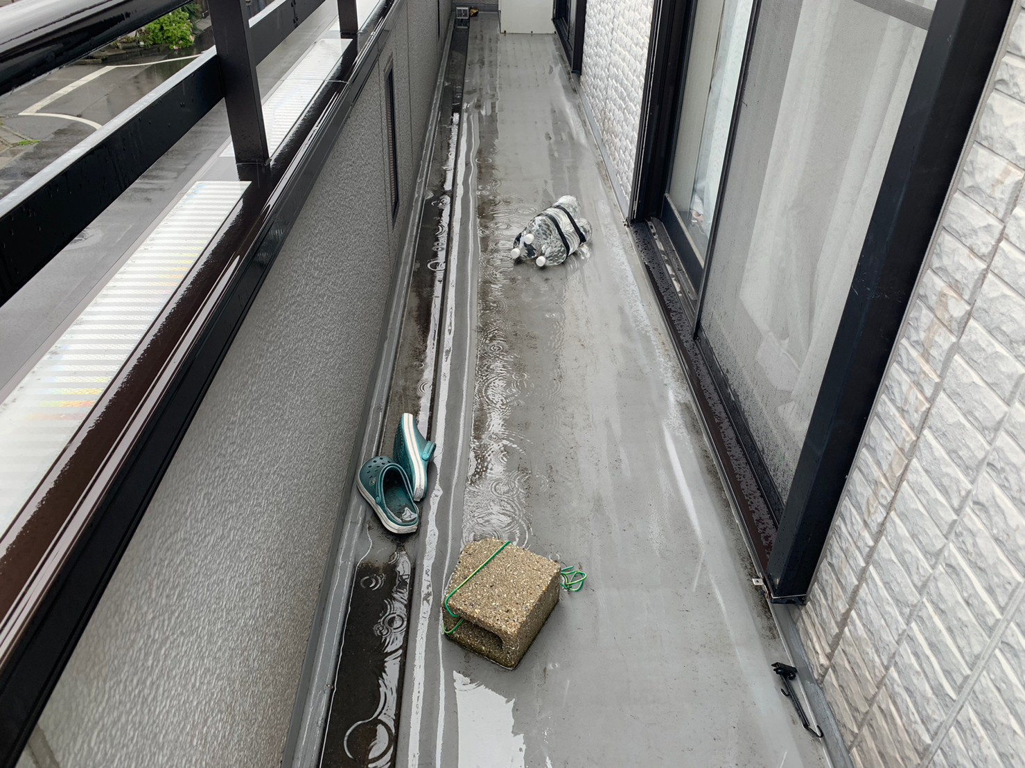 シート剥がし中写真