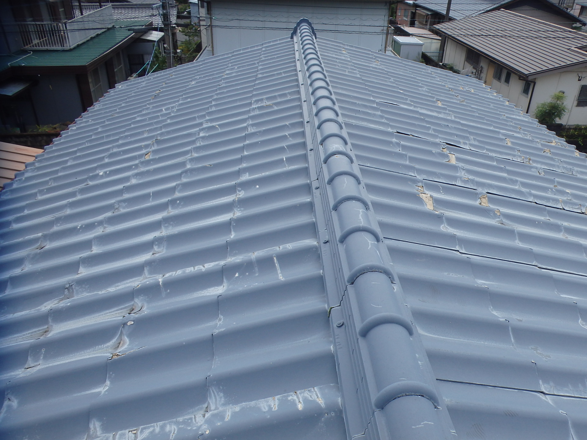 劣化したセキスイかわらU