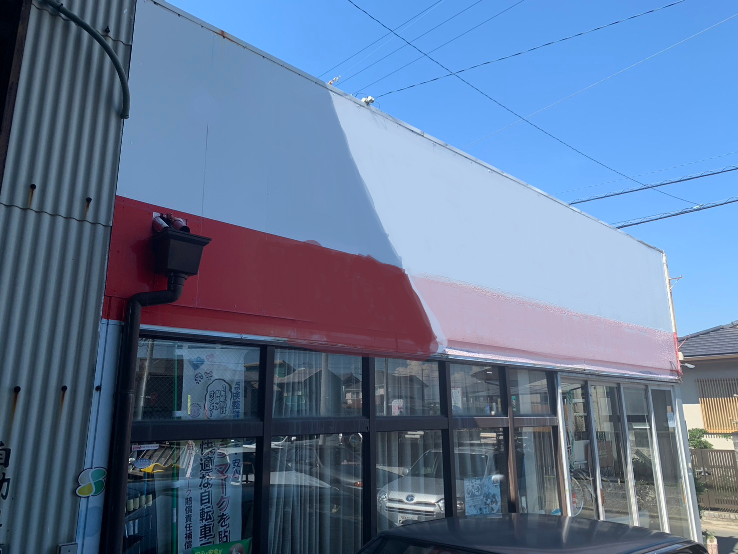 名古屋市守山区｜店舗のスレート波板屋根の劣化で雨漏り発生 カバー工法をご提案