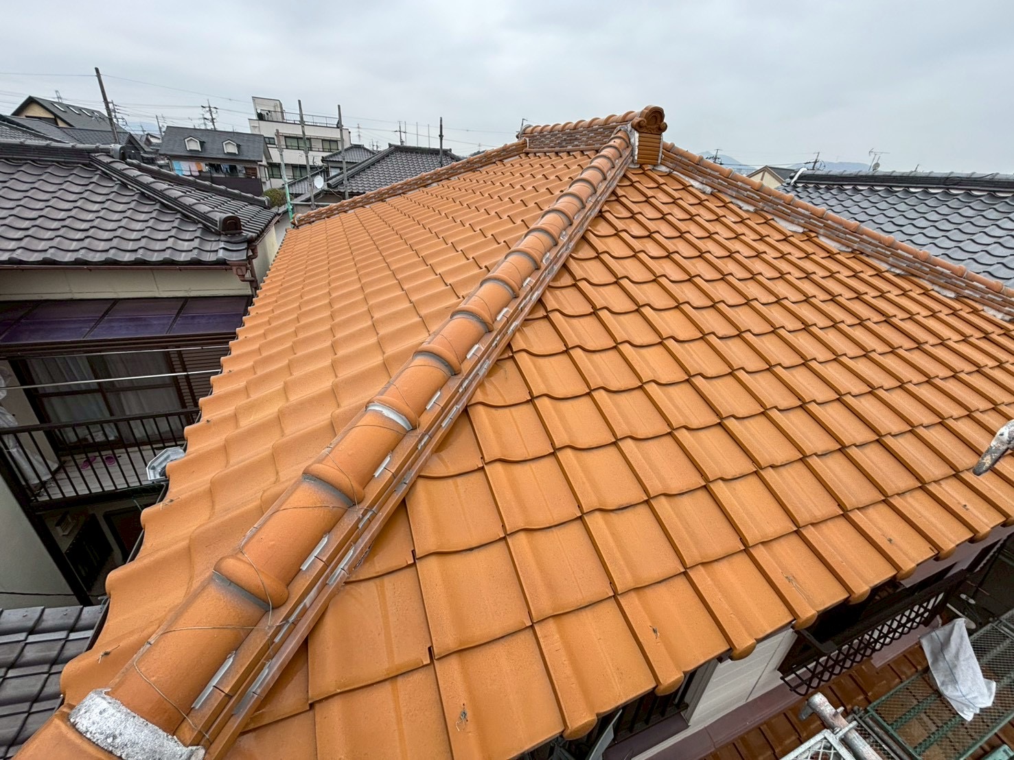 春日井市雨漏りした棟瓦