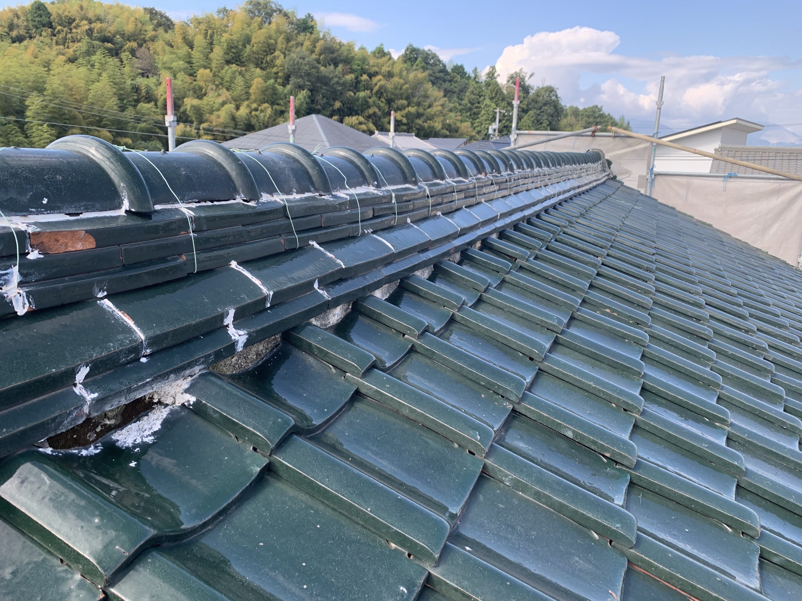 漆喰の剥がれ写真