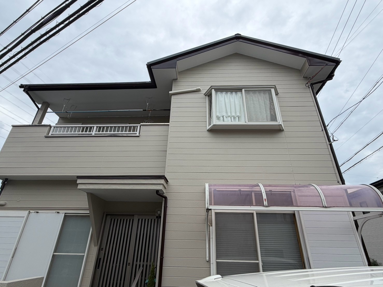 春日井市で屋根カバー工法と同時に外壁塗装を施工