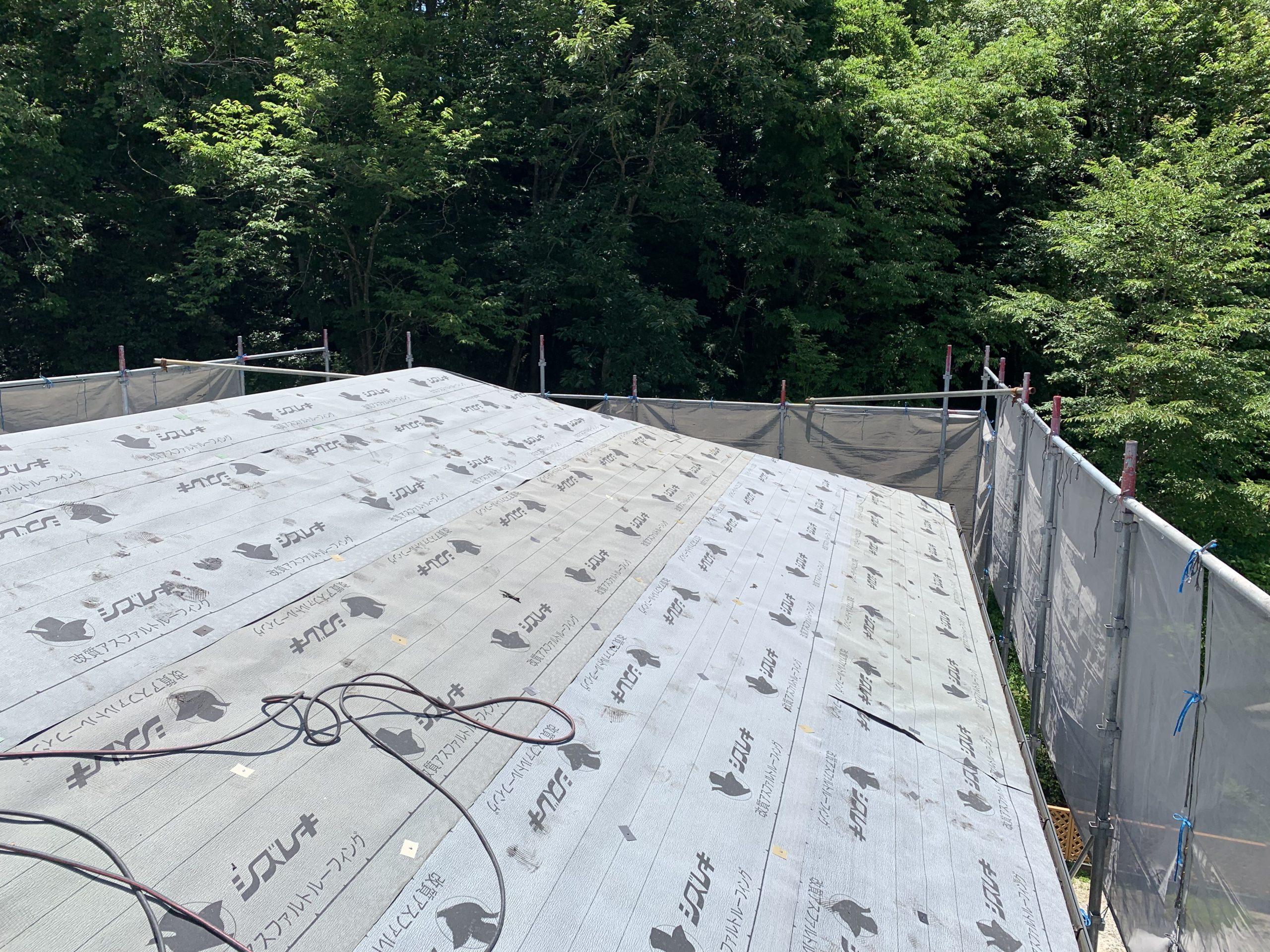 ルーフィングの重ね代ディテール写真