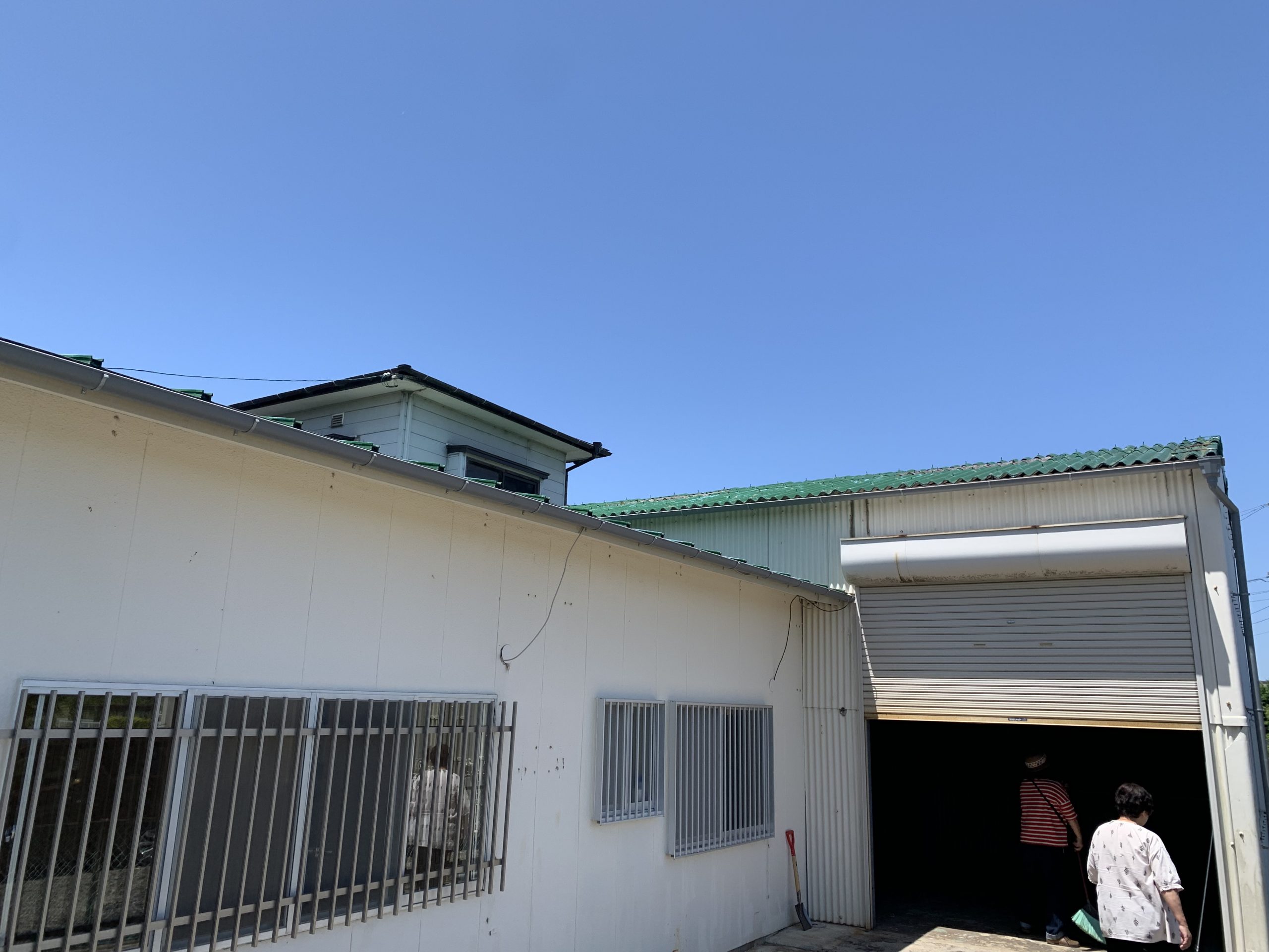 古いスレート屋根