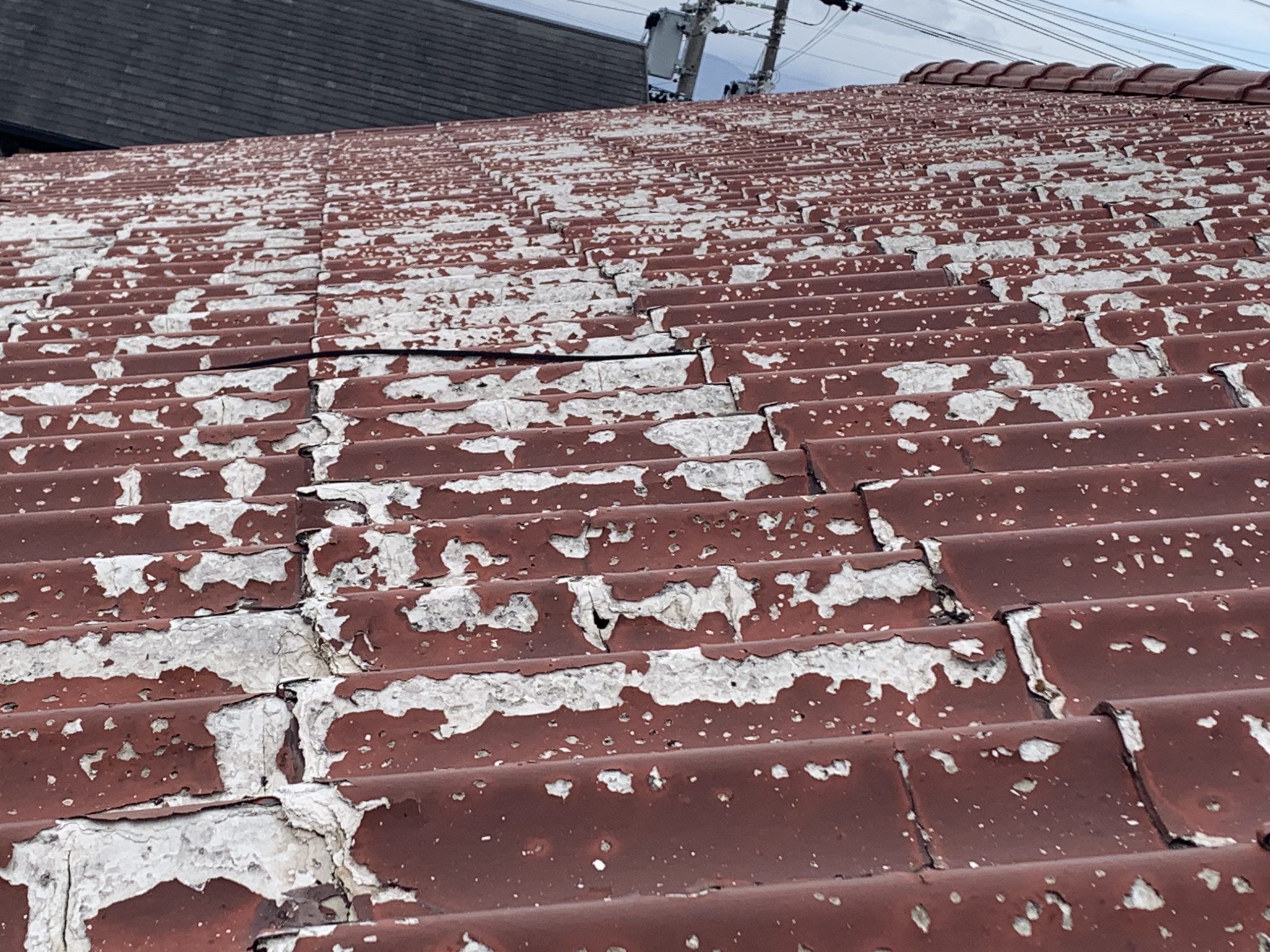 屋根全体が劣化し