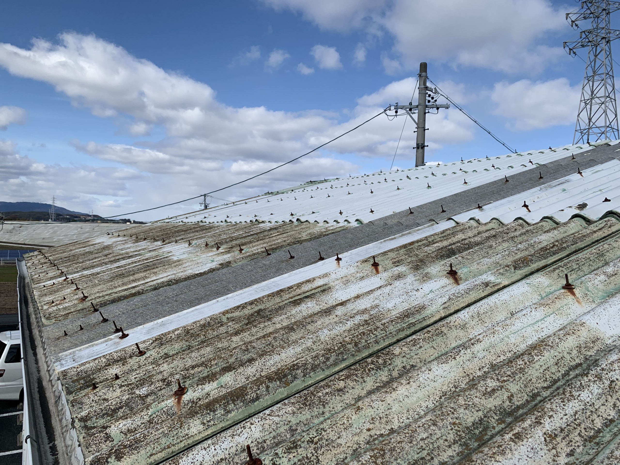 カバー工法の施工写真