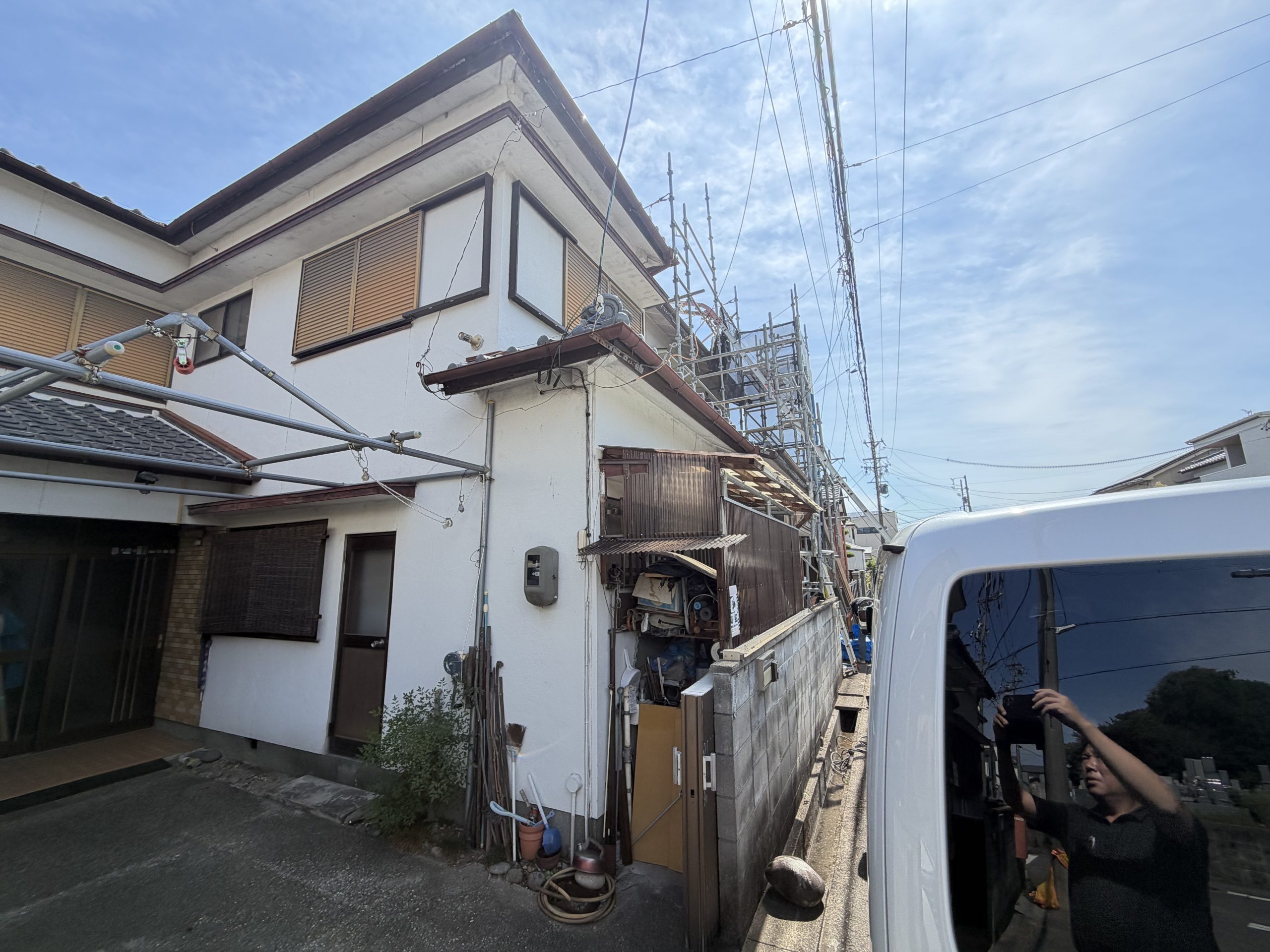 春日井市の外壁塗装施工前の住宅外観