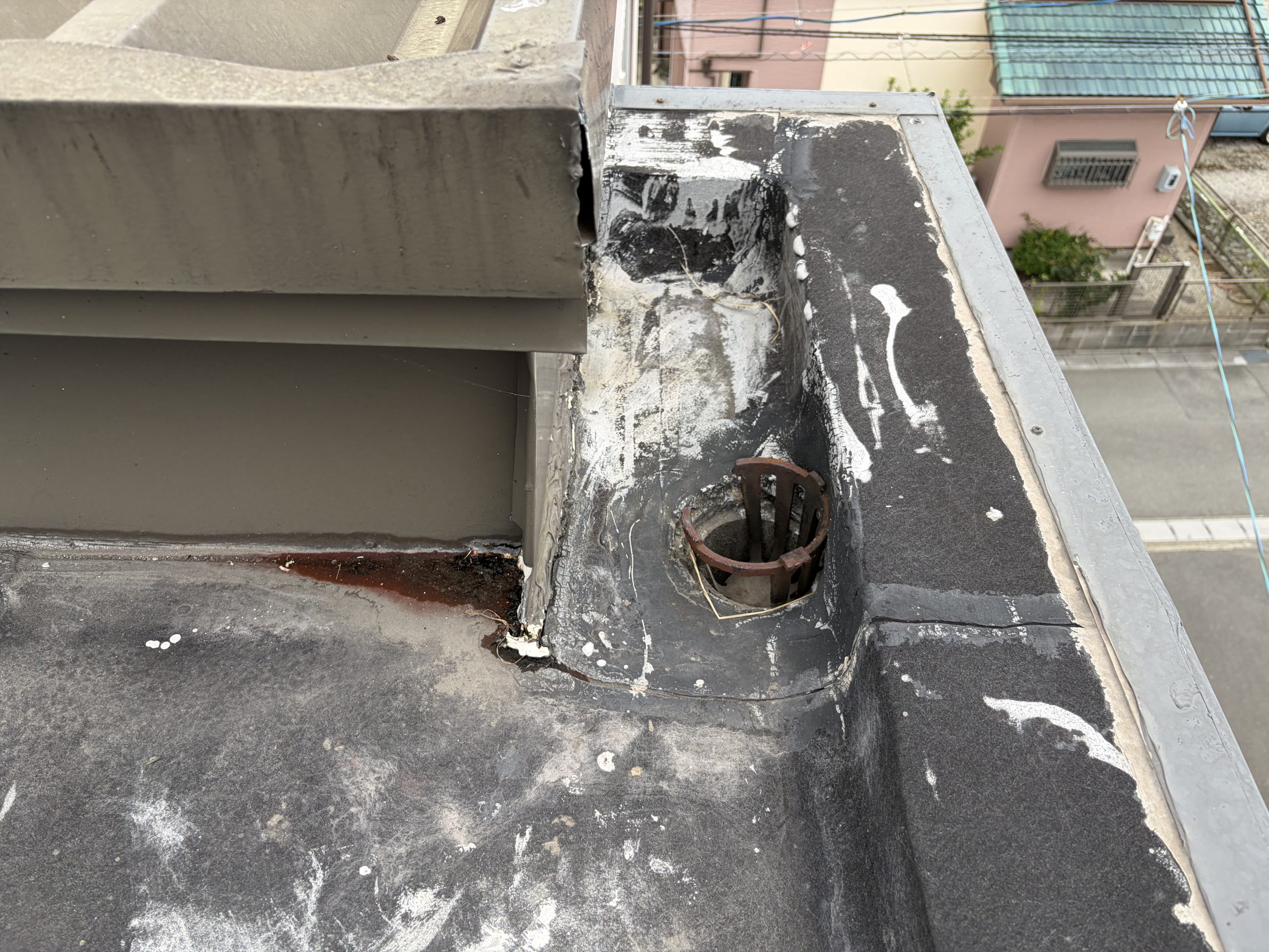 名古屋市劣化したシート防水ドレン