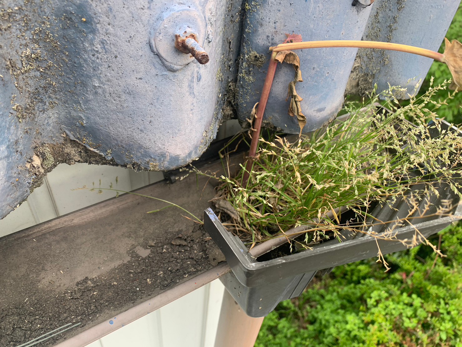 詰まりを起こしている集水器写真