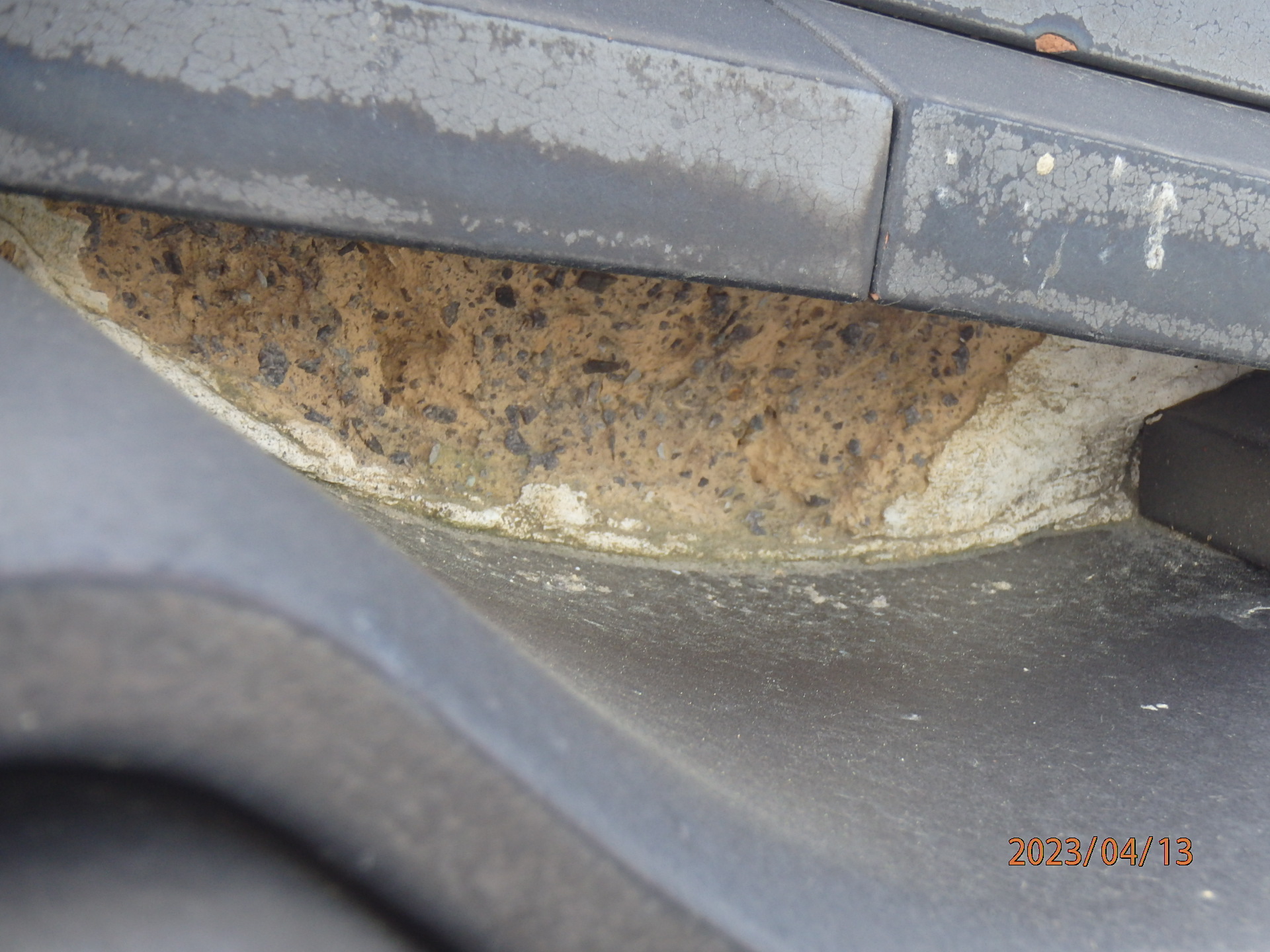 漆喰の剥がれ写真