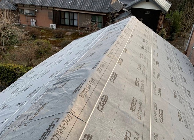 ルーフィングの重ね代ディテール写真