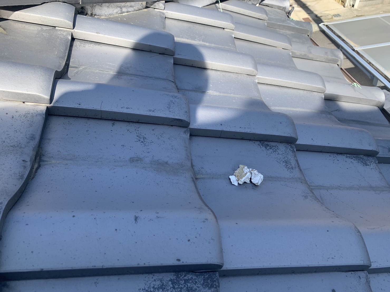 漆喰撤去中の写真