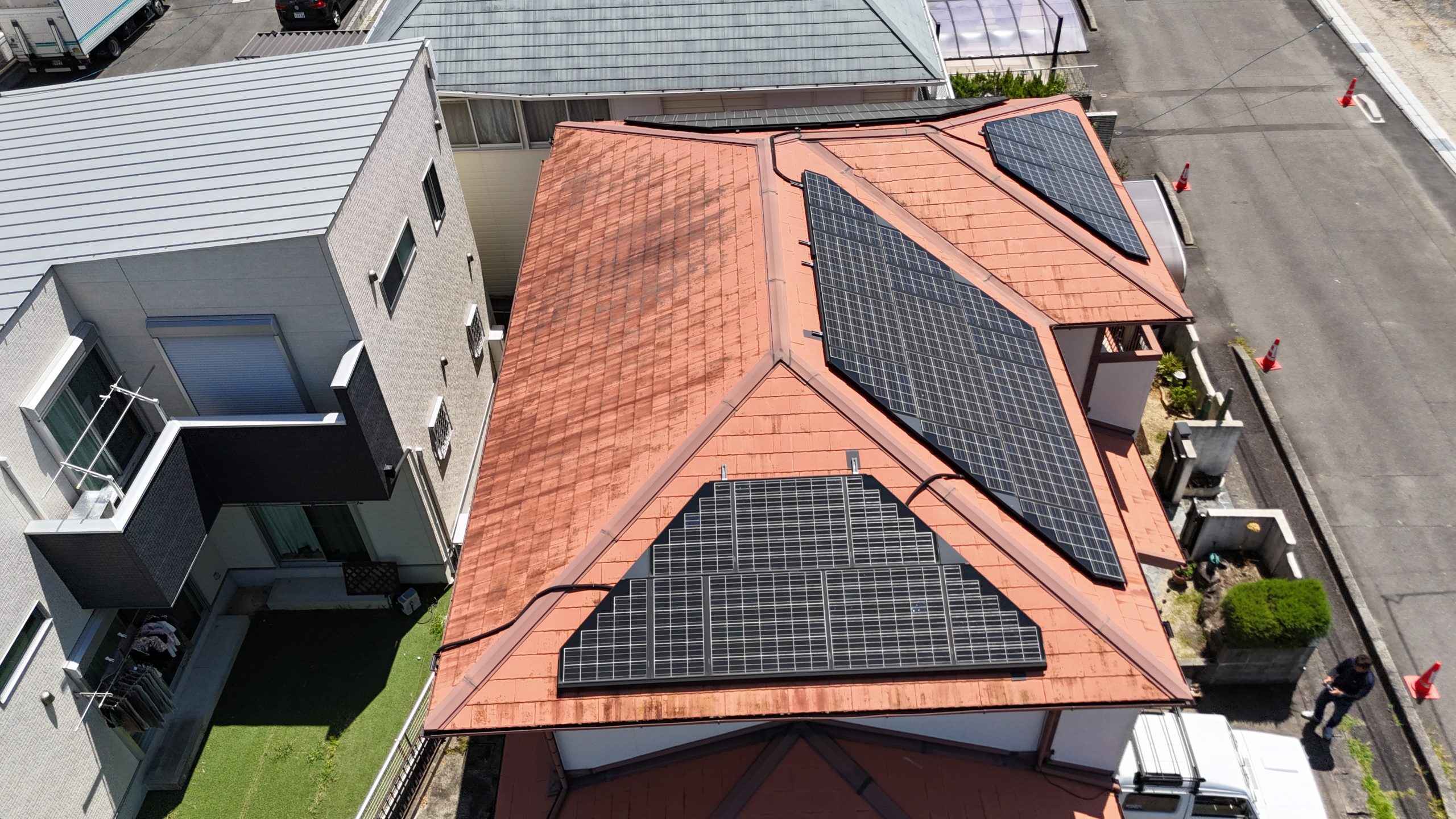 春日井市スレート屋根ドローン調査