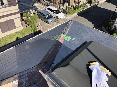 棟板金部分の写真